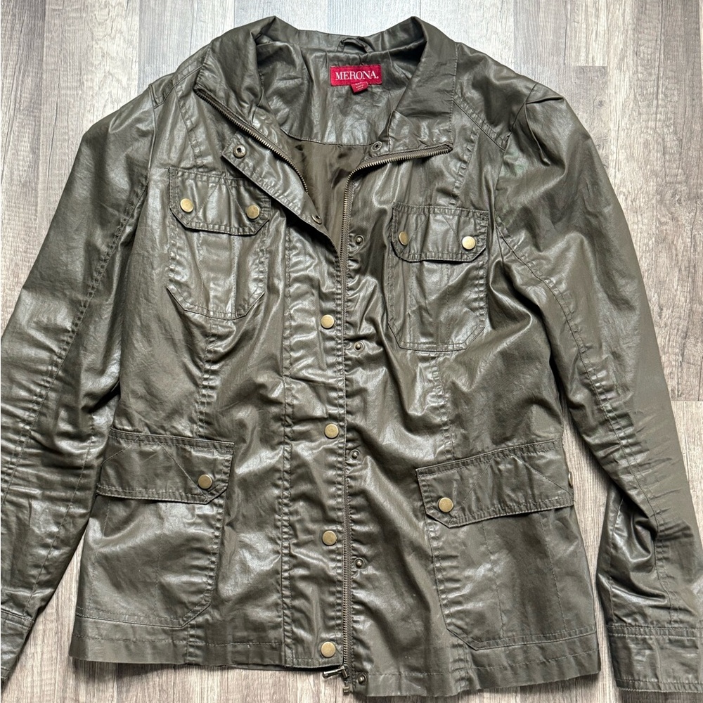 Merona Women's Utility Jacket in Dark Olive